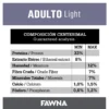 Composicion Fawna Alimento para Perros Adultos Light