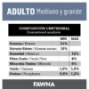 Composicion Fawna Alimento para Perros Adultos Tamaño Mediano y Grande