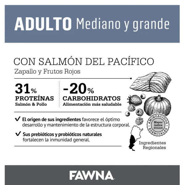 Fawna Alimento para Perros Adultos Tamaño Mediano y Grande