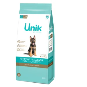 Alimento Seco para perros UNIK CACHORRO MEDIANO/GRANDE x 15 kg.