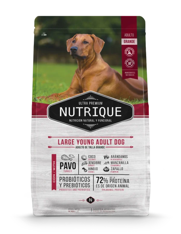 Alimento Seco para perros NUTRIQUE Large Young Adult Dog x 15 Kg.