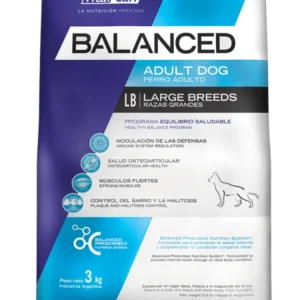 Alimento Seco para perros BALANCED perro ADULTO raza GRANDE x 20 Kg.