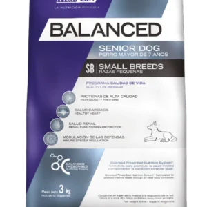 ALIMENTO SECO PARA PERROS BALANCED SENIOR RAZAS PEQUEÑAS X 7,5 KG