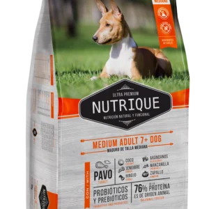 Alimento Seco para perros NUTRIQUE Medium Adult +7 x 12 Kg.